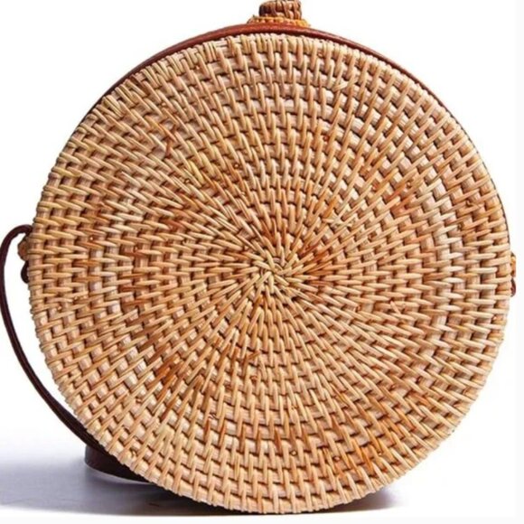 Shoulder Rattan Bag Straw Cross body - Picture 2 of 6